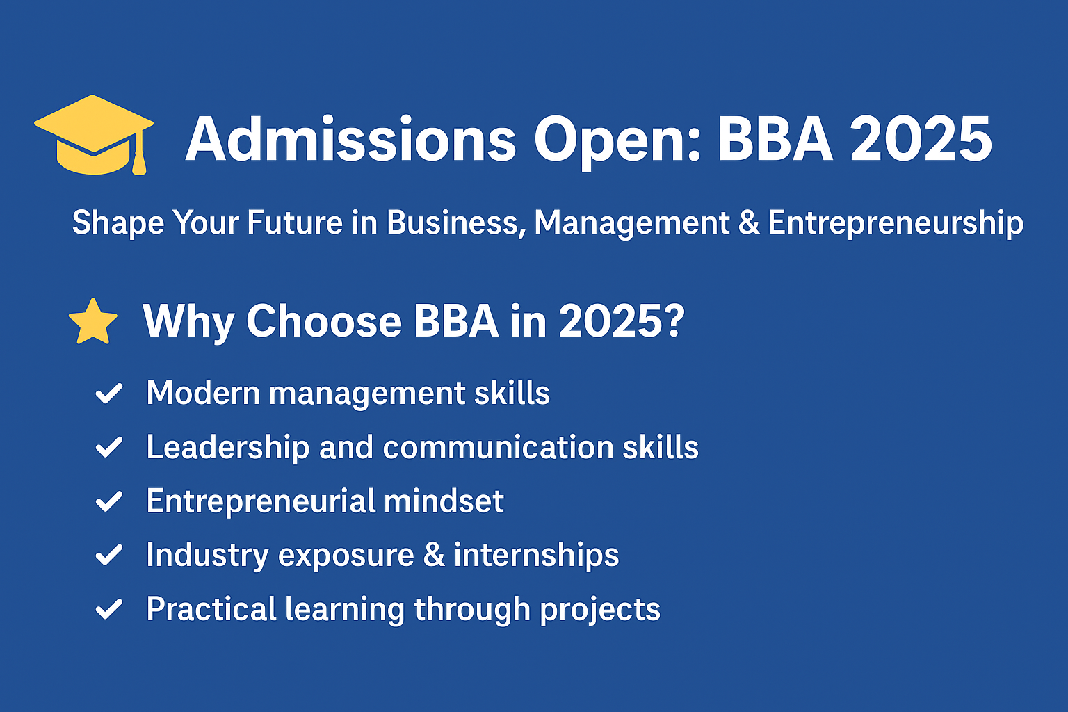 Admissions in BBA 2025: Important Dates and Process